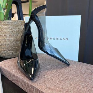 Good American CINDER-F*CKING-RELLA Black PUMP SIZE 7.5